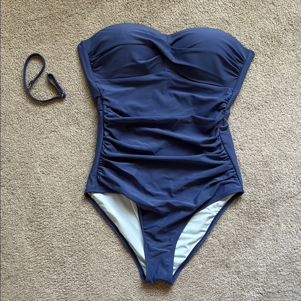 Cupshe Navy Blue One Piece Swimsuit